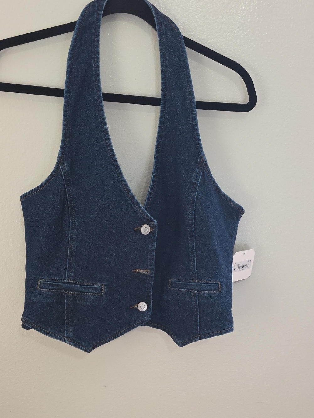 Altar'd State Dark Blue Denim Vest